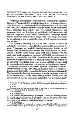 Income Tax - Foreign Earned Income Exclusion
