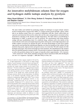 An innovative molybdenum column liner for oxygen and hydrogen