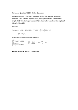 Answer on Question#40148 &ndash; Math - Geometry Isosceles trapezoid
