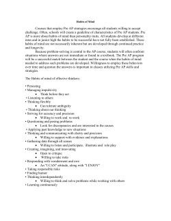 Courses that employ Pre AP strategies encourage all students