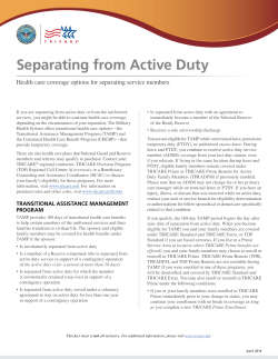 Separating from Active Duty Fact Sheet