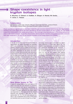 Shape coexistence in light krypton isotopes - CEA-Irfu