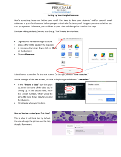 Setting Up Your Google Classroom Here`s something important