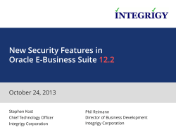 New Security Features in Oracle E-Business Suite 12.2