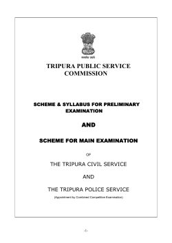 SCHEME FOR MAIN EXAMINATION