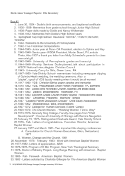 Doris Anne Younger Papers: File Inventory Box #1 1. June 30, 1924