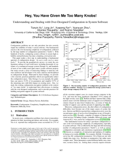 Hey, You Have Given Me Too Many Knobs!