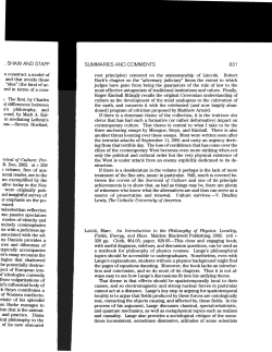 Review of Marc Lange`s An Introduction to the Philosophy of Physics