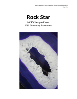 Rock Star - North Carolina Science Olympiad