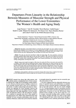 Departures From Linearity in the Relationship Between Measures of