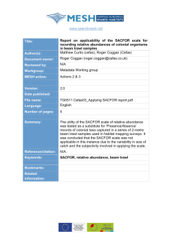 Use of SACFOR in assessong beam trawl samples