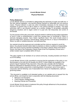 Policy Statement - Lincoln Minster School