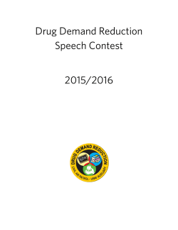 Drug Demand Reduction Speech Contest 2015/2016
