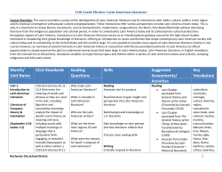 12th Grade Elective: Latin American Literature