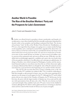 Another World Is Possible: The Rise of the Brazilian Workers` Party