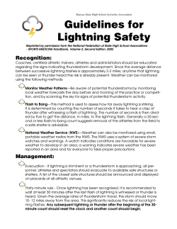 Guidelines for Lightning Safety