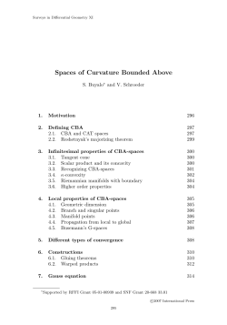 Spaces of Curvature Bounded Above