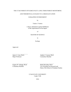 the utah forest dynamics plot: long