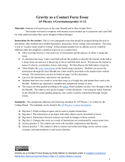 Gravity as a Contact Force Essay