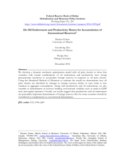 Do Oil Endowment and Productivity Matter for Accumulation of