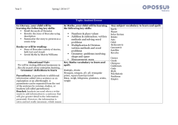 Half termly home learning info sheet- Year 5 spring 1