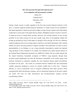 How does payment through bank help the poor? An investigation