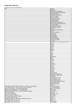 MobilMusicService Titelliste nach Interpreten sortiert