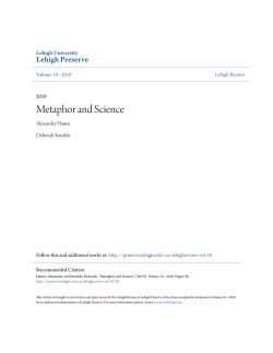 Metaphor and Science - Lehigh Preserve