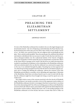 preaching the elizabethan settlement