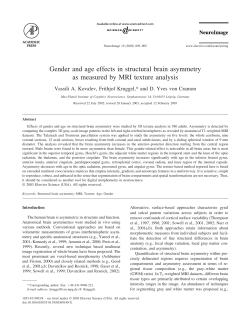 Gender and age effects in structural brain asymmetry as measured
