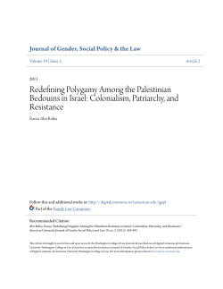 Redefining Polygamy Among the Palestinian Bedouins in Israel