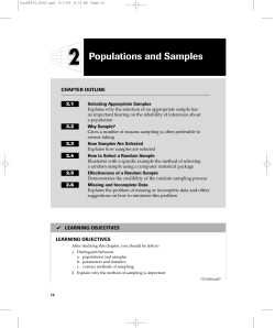 Populations and Samples