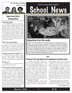 March 4, 2016 - Charles County Public Schools