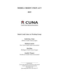 Model Credit Union Act