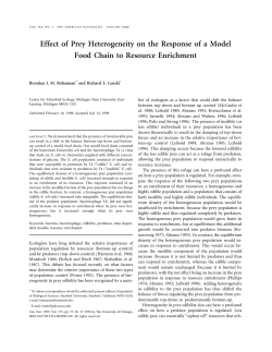 Effect of Prey Heterogeneity on the Response of a Model Food