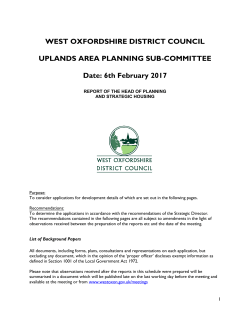 4 Applications for Development - West Oxfordshire District Council