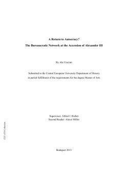The Bureaucratic Network at the Accession of Alexander III