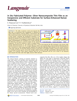 Fabricated PolymerSilver Nanocomposite Thin Film as an