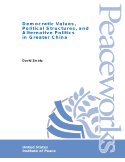 Democratic Values, Political Structures, and Alternative Politics in
