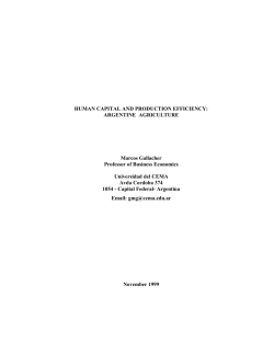 HUMAN CAPITAL AND PRODUCTION EFFICIENCY