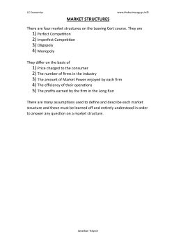 8. Perfect Competition - Your home for free Leaving Cert Notes