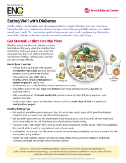 Eating Well with Diabetes
