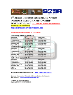 1ST Annual Wisconsin Scholastic 3-D Archery