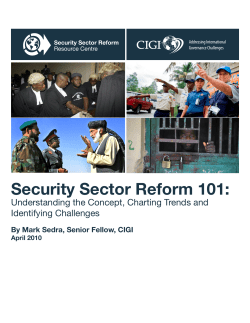 Security Sector Reform 101: