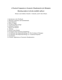 A Practical Companion to Geometric Morphometrics
