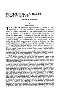 Professor H.L.A. Hart`s Concept of Law