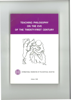 teaching philosophy on the eve of the twenty