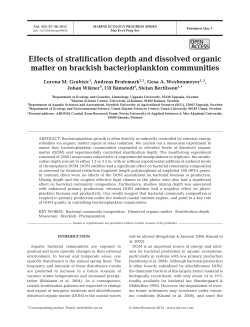 Effects of stratification depth and dissolved organic matter on