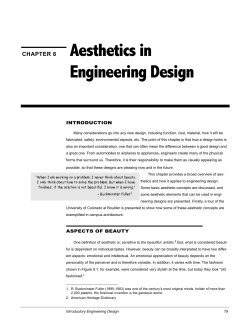 Aesthetics in Engineering Design
