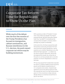 Corporate Tax Reform: Time for Republicans to Show Us the Plan